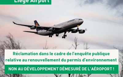 Mobilisons-nous contre le développement démesuré de l’aéroport de Liège !